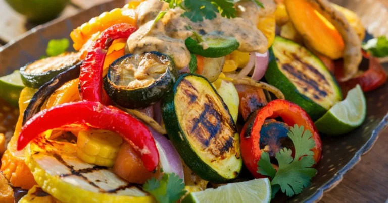 Colorful Mexican vegetable side dishes on a rustic table with grilled corn and beans.