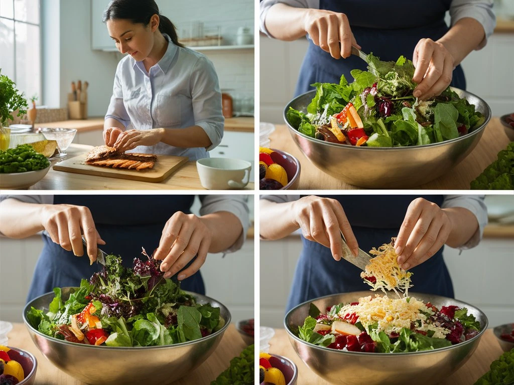 Preparing Chick-fil-A Market Salad step-by-step