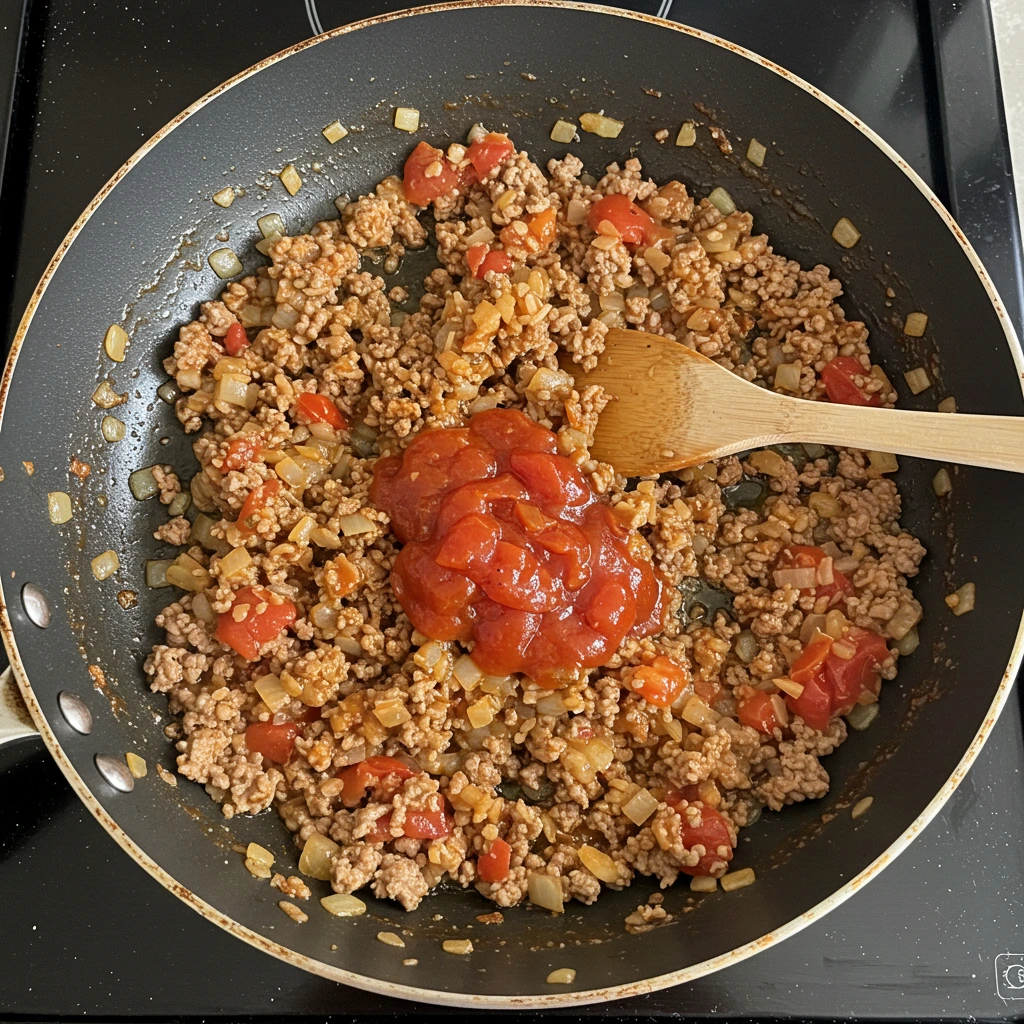 Step-by-step process of preparing stuffed peppers with filling