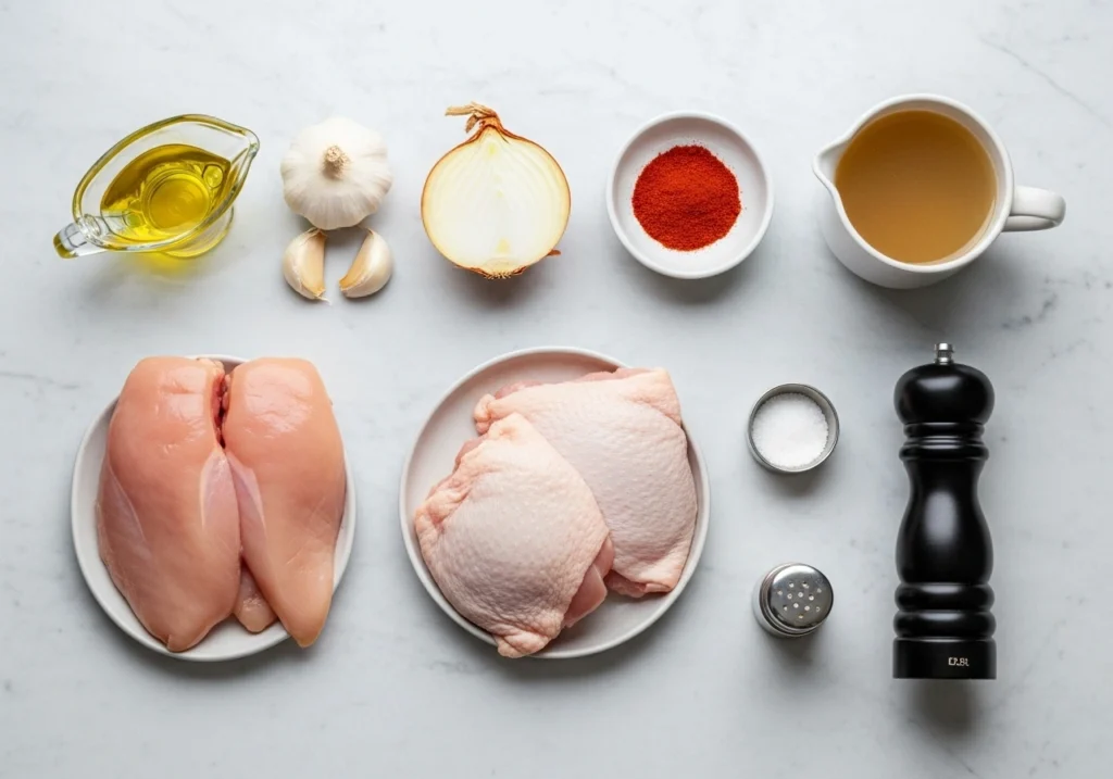 Ingredients needed for shredded chicken recipes