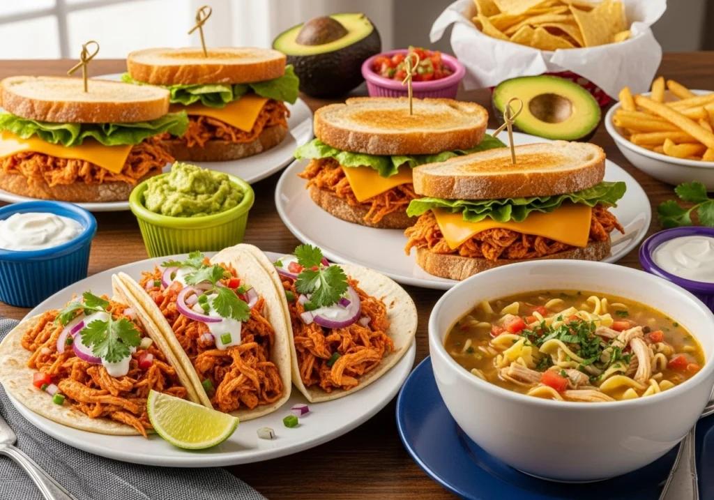 Recipes using shredded chicken for weeknight dinners